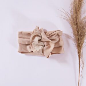 Beż | Nauszka |  opaska z koronką