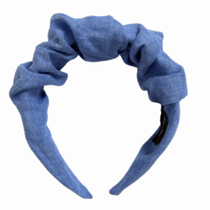 Opaska ruffle | Blue linen