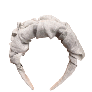 Opaska ruffle | Beż | lniana